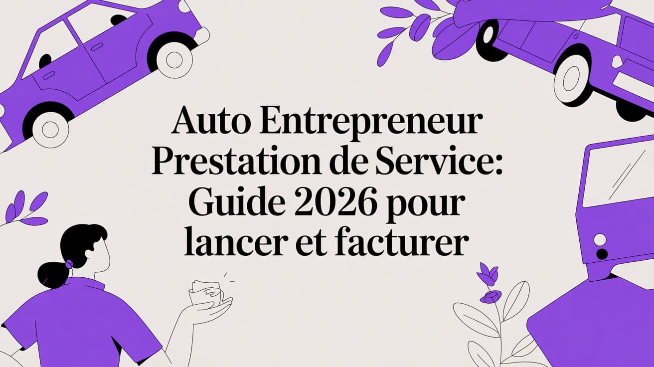 Auto entrepreneur prestation de service: Guide 2026 pour lancer et facturer