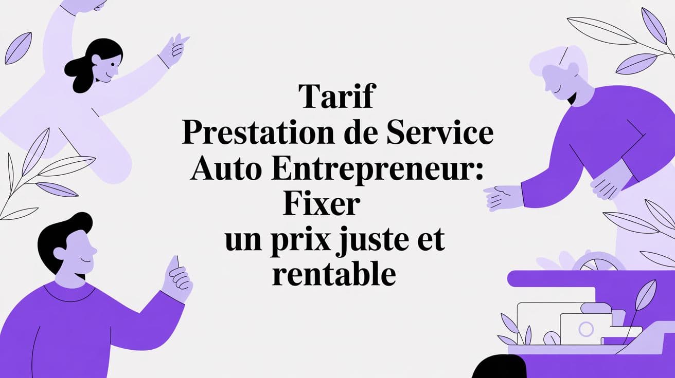 Tarif prestation de service auto entrepreneur: Fixer un prix juste et rentable